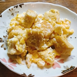 冷凍豆腐の卵炒め